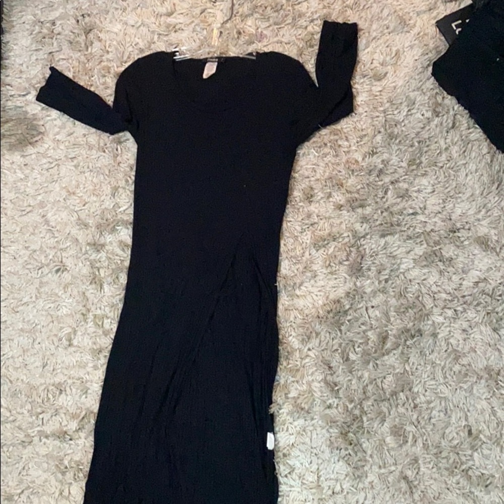 Black shirt dress